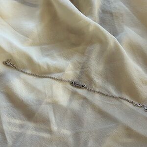 Pandora Silver pave Love script Bracelet